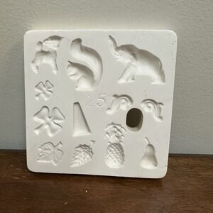 Vtg 1950's Charles Houston Ceramic Casting Slip Mold PM-25 Fruit Animal Shamrock